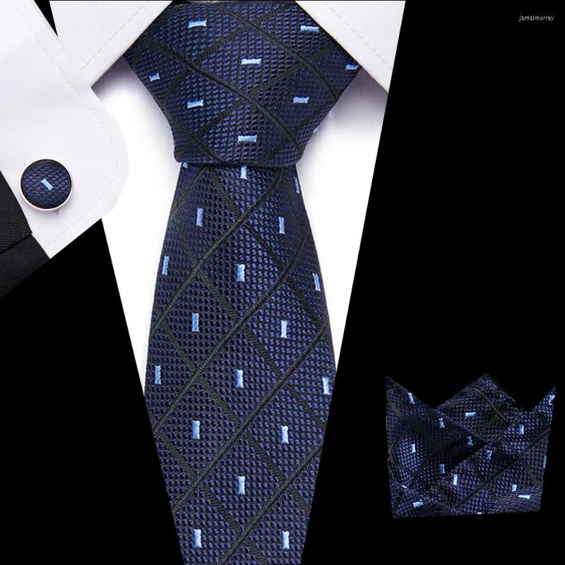 蝶ネクタイ到着男性のためのメンズレッドセットファッション織りネックタイハンキーカフリンクスウェディングパーティービジネス