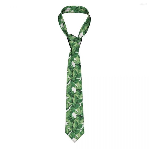 Noeuds Papillon Feuille De Bananier Feuilles Cravates Unisexe Polyester 8 Cm Jungle Tropical Vert Plante Cou Pour Hommes Mince Classique Usage Quotidien Gravata