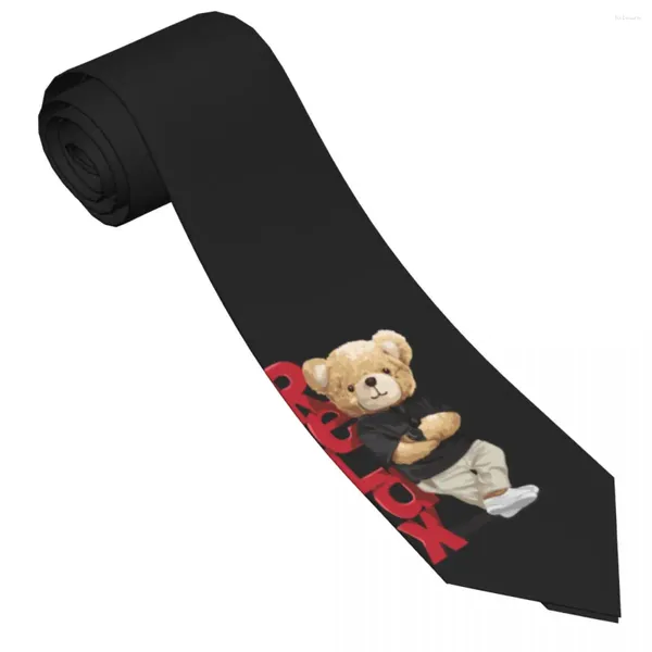 Noeuds papillon ours poupée motif cravate détendre mignon animal dessin animé classique cou élégant pour homme collier de mariage accessoires de cravate