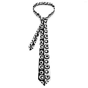 Noeuds papillon noir blanc deux tons cravate mod cercles d'amour points graphiques col classique collier décontracté pour hommes d'affaires accessoires de cravate