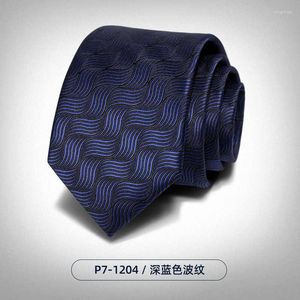 Noeuds papillon bleu à motifs 7CM cravate pour hommes haut de gamme tenue formelle affaires fermeture éclair Style pas d'attache facile à tirer décontracté