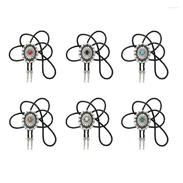 Pajaritas Bolo Tie para hombres Carnavales Corbata occidental Decoraciones turquesas Accesorios de disfraces de Halloween Mujeres