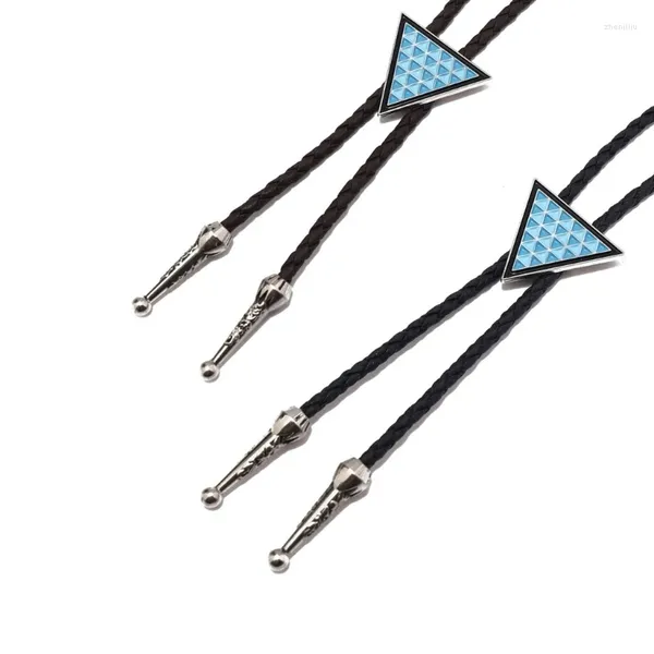 Noeuds papillon Bolo Tie Collier pour adolescentes Cool Sautoirs Bijoux triangulaires Chaîne de cou