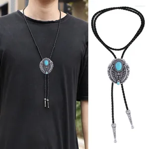 Noeuds papillon Bolo Tie Punk Chemises Chaîne Collier Noeud Chanceux Colliers Longues Cravates Pendentif DXAA