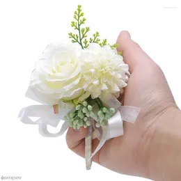 Bow Ties Boutonniere Flowers Mariage corsage épingles