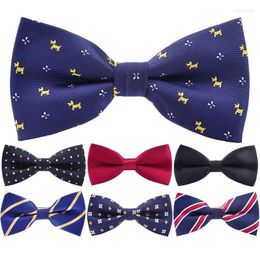 Boogbladen bowtie mannen formele stroptie boy heren mode zakelijke bruiloft bind mannelijk shirt shirt krawatte legame cadeau