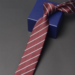 Bow Ties Brand Classical Red Tie For Men Business Work stropdas Hoge kwaliteit bruidegom trouwfeest mode casual gestreepte hunkering
