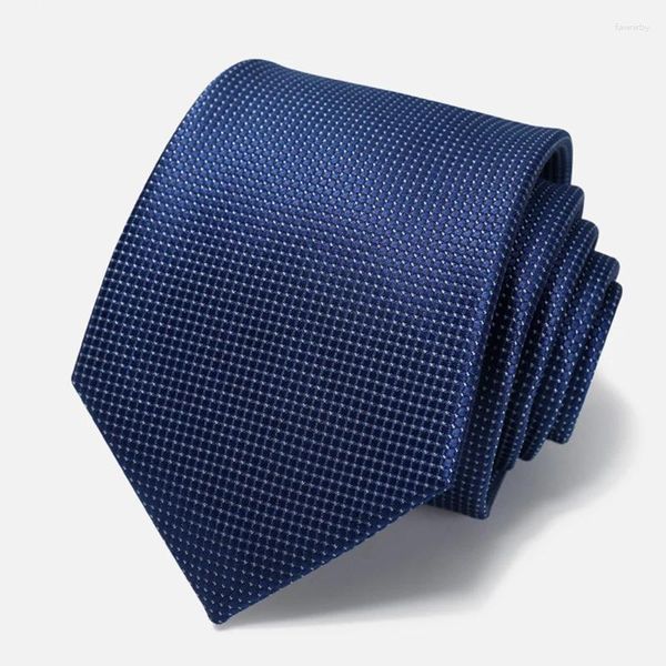 Pajaritas marca azul profundo 8 cm corbata ancha para hombres de alta calidad negocio cremallera corbata moda traje formal poliéster caja de regalo de seda