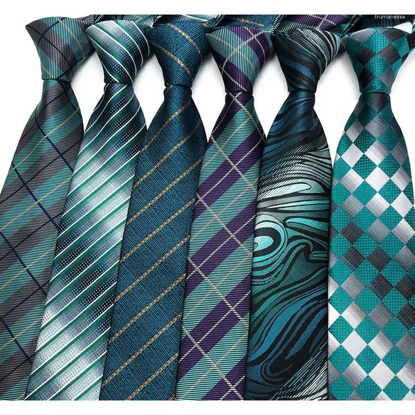 Pajaritas marca verde 8 CM de ancho corbata para hombres vestido de negocios traje boda fiesta corbata caja de regalo