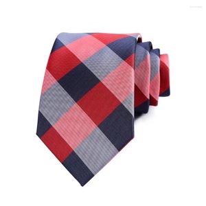 Bow Ties Bright 8cm Mens Coldie Wide Stripes Plaid pour l'homme Shirt Polyester Jacquard Cravat imperméable accessoires de fête d'affaires