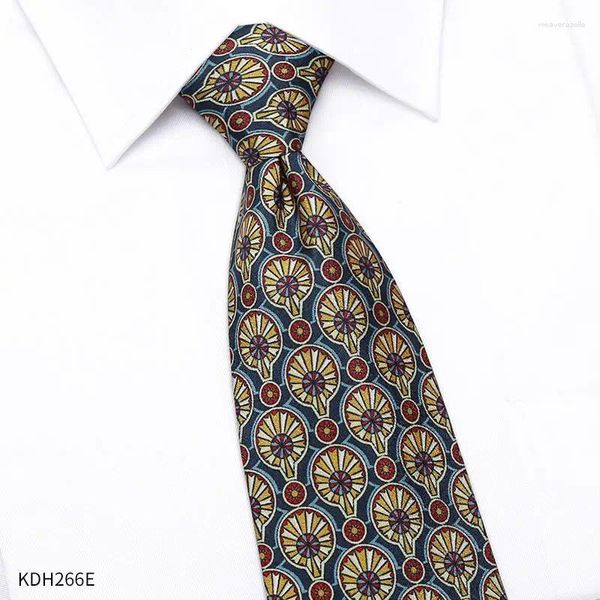 Cravates d'arc Brown Style rétro imprimé hommes 9cm large cravate formelle affaires cravate à la main costume de mode décontracté étudiant