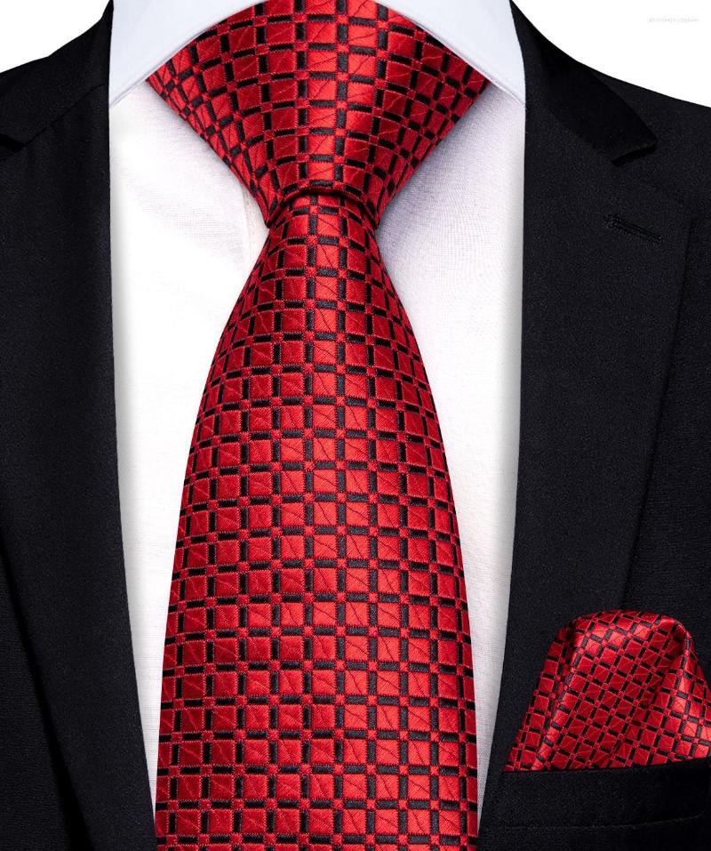 Bow Ties Burgundy Plaid Boys Jedwabny krawat dla dzieci luksusowy projektant podręczny dziecięcy krawat 120 cm długość 6 cm szerokość mody Hi-tie