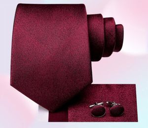 Bow Ties Business Burgoundy Red Solid Silk Wedding Wedding Wedding For Men Handky Mensink Mens Corbita Diseñadora de moda Drop Hitie6950990