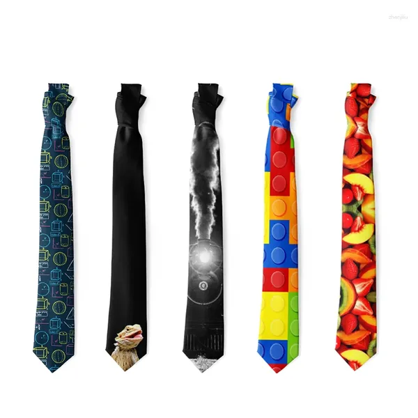 Bow Ties Business Tie Fun Géométrique Modèle numérique Impression personnalisée 8 cm Fashion Collocation élégante Collocation pour les hommes