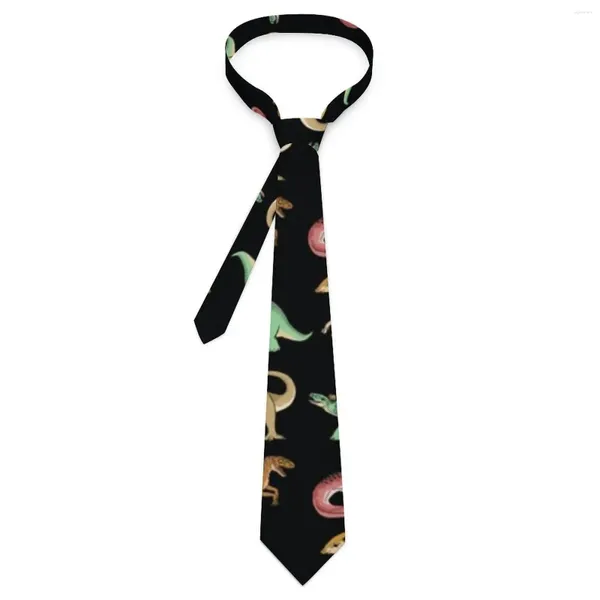 Pajaritas de dibujos animados dinosaurio corbata lindo animal estampado clásico casual cuello para masculino cosplay fiesta collar diseño corbata accesorios