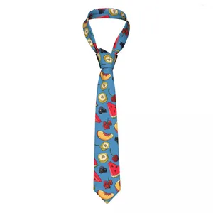 Boogbindingen cartoon fruit watermeloen banaan kersen stropdassen unisex polyester 8 cm smalle nekband voor mannen pakken accessoires cravat cosplay