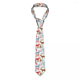 Cravates d'arc Casual Arrowhead Skinny Forêt de Noël avec des cerfs d'hiver Cravate Slim Cravate pour hommes Simplicité Party Formelle