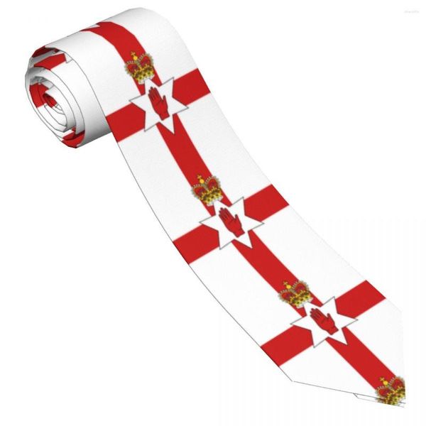 Pajaritas Casual Punta de flecha Bandera flaca de Irlanda del Norte Corbata Corbata delgada para hombres Accesorios para hombre Simplicidad Fiesta Formal