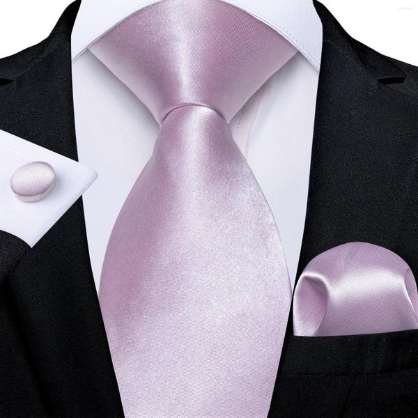 Pajaritas flor de cerezo rosa seda para hombres 8 cm ancho 150 cm longitud boda fiesta corbata conjunto bolsillo cuadrado gemelos regalo al por mayor