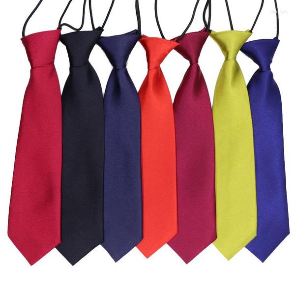 Corbatas de lazo para niños, corbata de Color sólido, banda elástica, corbata pequeña para uniforme escolar para estudiantes, accesorios para camisa de actuación de coro
