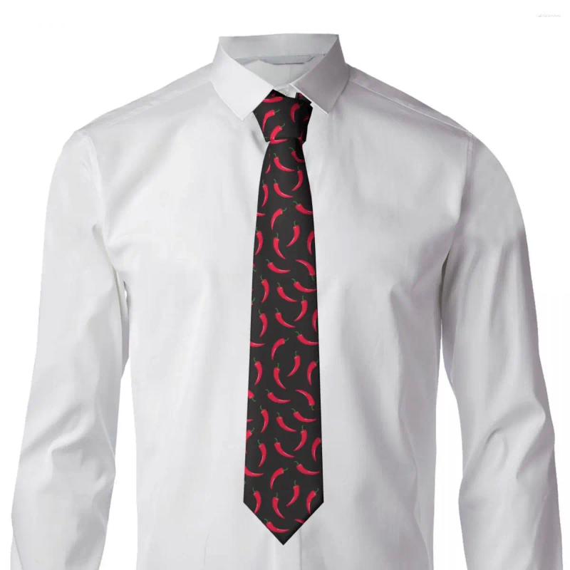 Bow Ties chili paprika slipsar röd kawaii rolig nack för vuxen affärskvalitet krage xmas presentanpassade slips tillbehör