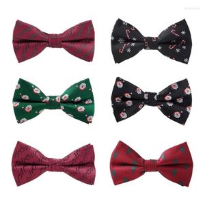 Bow Ties Christmas Print Tie voor tieners Women Festival School Student Uniform Accessoires Drop