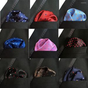 Bow Ties Cityraider Brand Classic Poker Dot Print Silk Handkerchiefs For Men Pocket Square Cotton Bule Red Pink Groothandel VIP Link A059