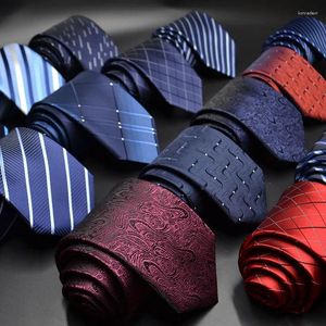 Bow Ties Classic 7,5 cm voor man Tie luxe gestreepte geruite cheques Business Neck Men Suite Cravat Wedding Party Necities