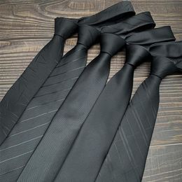 Bow Ties Classic 8 cm zwarte stropdas voor mannen vrouwen formeel zakelijk bruiloft stropdeling hoge kwaliteit jurkpak herencadeau