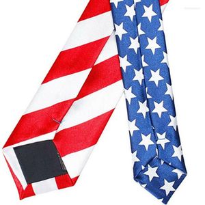 Boogbindjes klassieke Amerikaanse vlag stropdas mode ons patriottische onafhankelijkheidsdag nek