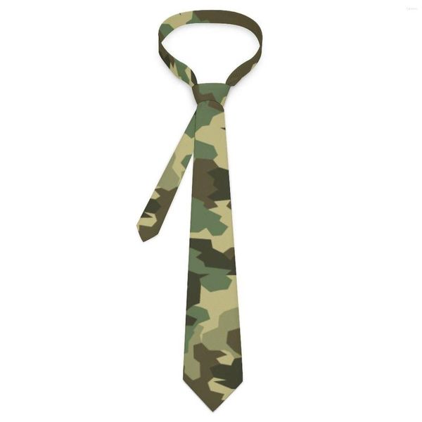 Pajaritas Classic Camo Tie Camuflaje Diseño militar Ejército Ocio Cuello Hombres Corbata divertida Accesorios Calidad Custom DIY Collar