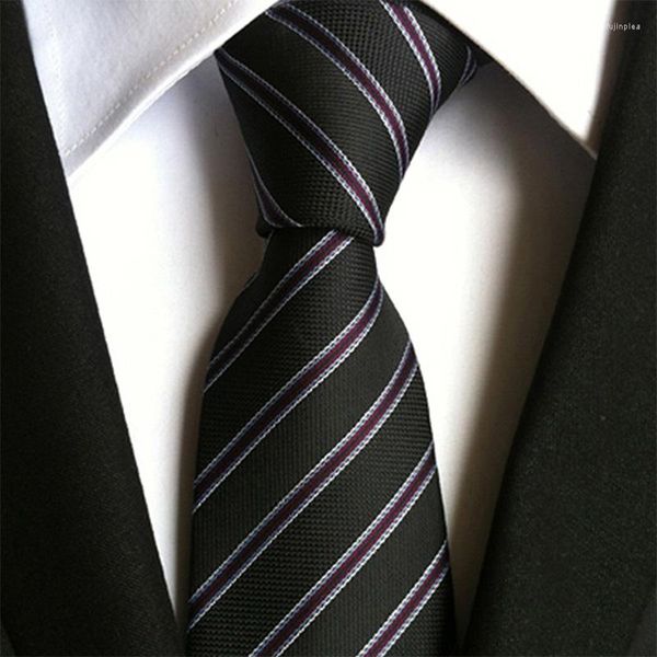 Bow Ties Classic Men's's's Color Couleur Stripe Plaid Imprimerie de soie Jacquard Neck Accessoires Daily Wear Cravat Gift Mariage Gift
