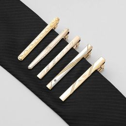 Bow Ties Classic Simple Style Tie Clip pour hommes Business Coldie Clasp Gentleman Bar Pin Clips courts accessoires pour hommes