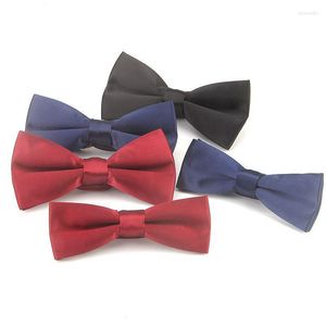 Boogbindingen klassieke solide blauwe strikjes voor mannen zijden zelfbind zwarte heren katoen bowtie rode pocket vierkanten set bruiloft b014