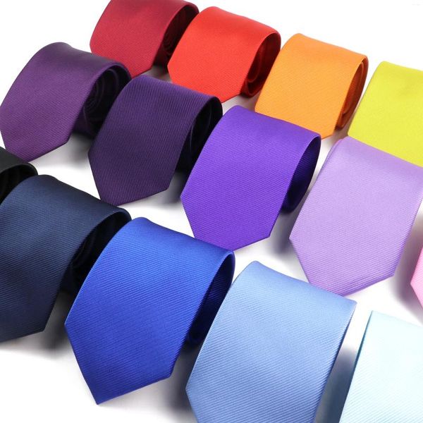 Pajaritas clásicas de color sólido para hombres, fiesta de boda de negocios, corbata de 8 cm, corbata negra, azul, púrpura, cuello a rayas formal, accesorios de corbata