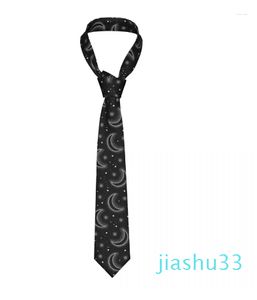 Cravates d'arc Cravate classique pour hommes cravates en soie pour hommes fête de mariage affaires cou adulte décontracté lune et étoiles