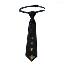 Corbatas de lazo estilo universitario para hombres y mujeres, moda de insectos, camisa informal, corbata, corbata, corbata para perezosos, accesorios de ropa para estudiantes