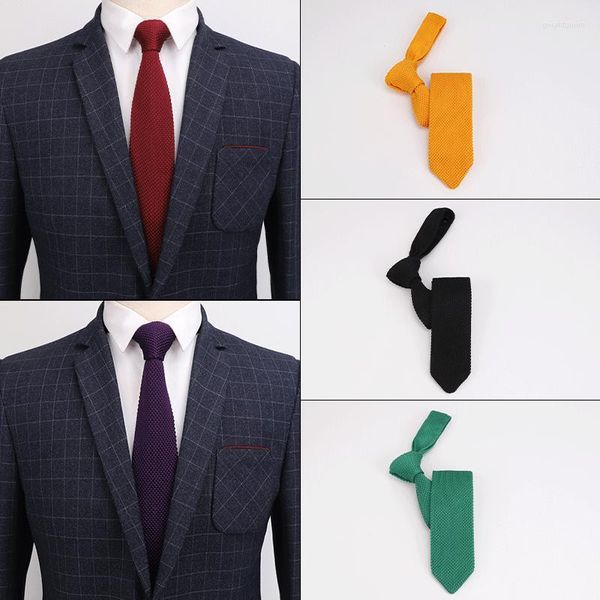 Pajaritas de lazo Corbata de punto colorida Ropa formal para hombres Negocios Estilo coreano Moda Atmósfera Bufanda Regalo