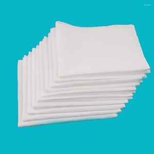 Boogbladen katoen wit vierkant super zacht wasbaar hanky 10stcs heren zakdoeken vrouwen blanco 28 x 28 cm zak