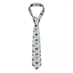Bow Ties Cow Red Tractor Farm Neckties Unisexe Fashion Polyester 8 cm Animal mignon Time de cou de dessin animé pour hommes accessoires Gravatas Wedding
