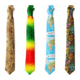 Corbatas de lazo creativas con estampado 3D para hombre, corbata con diseño de Calavera, divertida corbata ancha de poliéster de 8cm, corbata delgada para fiesta, boda, hombre con