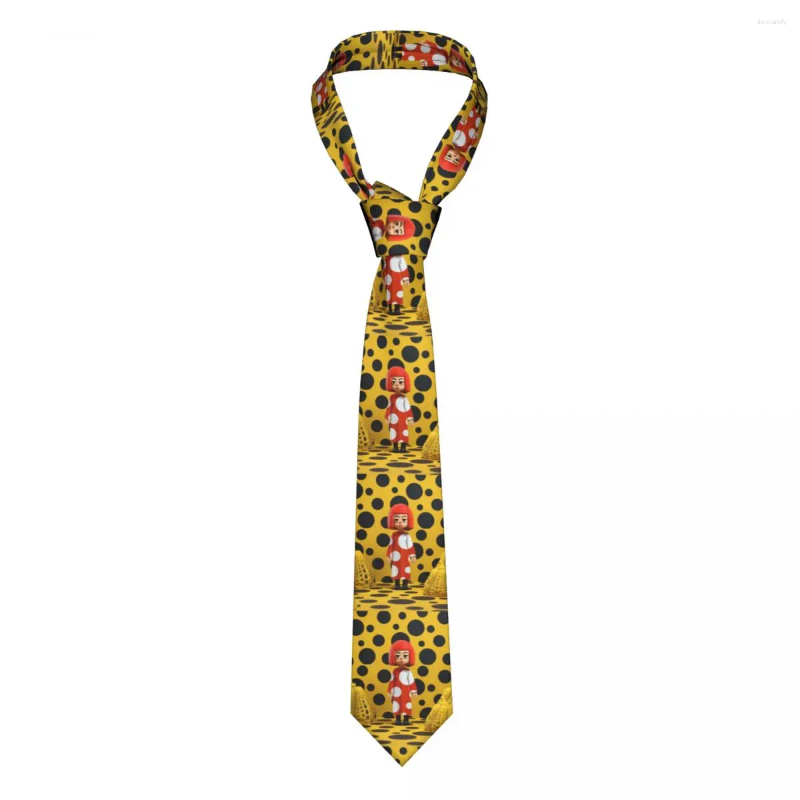 Bow Ties Custom Yayoi Kusama Polka Tie Mens Fashion Silk Pumpkin Neckties For Business
