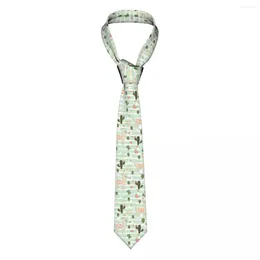 Cravates d'arc mignon animal alpaga lama cravates unisexe mode polyester 8 cm cravate à col étroit pour hommes vêtements quotidiens affaires