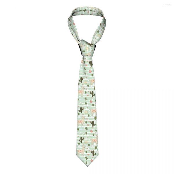 Cravates d'arc mignon animal alpaga lama cravates unisexe mode polyester 8 cm cravate à col étroit pour hommes vêtements quotidiens Gravatas Business