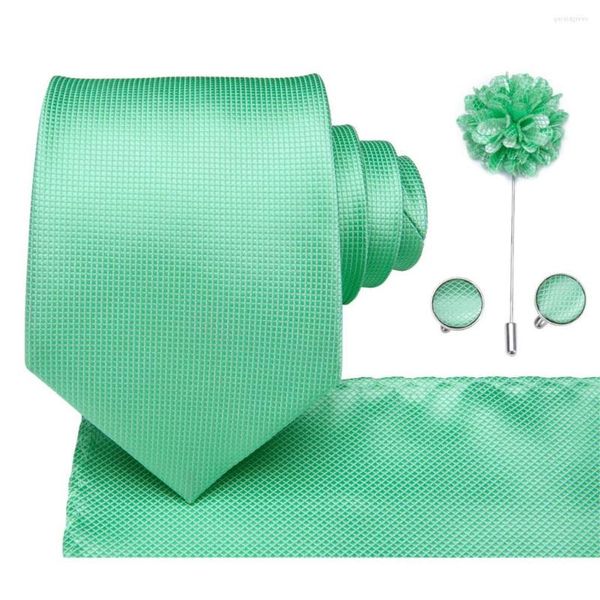 Pajaritas CX-371 Corbata verde de moda para hombres Conjunto de corbata de pañuelo Hierba Cuello Gravata Boda Accesorios de fiesta social