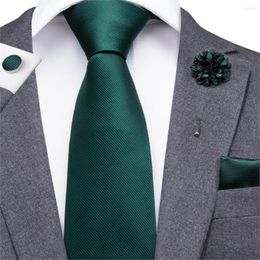 Bow Ties CX-830 Green Men's Neck Tie Set Seda Corbata Turquesa Boutonniere Pañuelos Conjuntos Emerald Business Boda para hombres