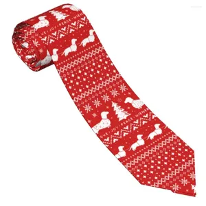 Strikjes Teckels Kerst Mannen Vrouwen Stropdas Zijde Polyester 8 Cm Breed Worst Hond Minnaar Hals Voor Accessoires Kantoor