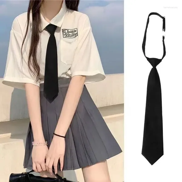 Bow Ties Daily Jk Solid 7cm Lazy Neckties Girls Small Small Tie Kids Student Collar School Uniform Accessoires College