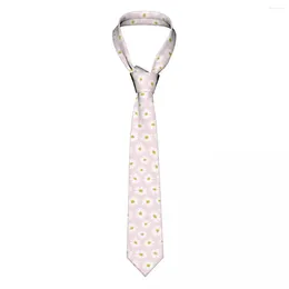 Cravates d'arc Daisy Flower Cravate Hommes Femmes Polyester 8 cm Cravate pour Casual Large Chemise Accessoires Cravat Mariage Business