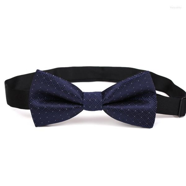 Pajaritas Azul oscuro Bowtie Hombres Corbata formal Boy Moda para hombres Negocios Corbata de boda Camisa de vestir masculina Krawatte Legame Caja de regalo de lujo